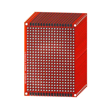 10 ADET PCB kartı kırmızı Çift taraflı Kurulu 5 * 7CM PCB DİY Evrensel Devre Kartları