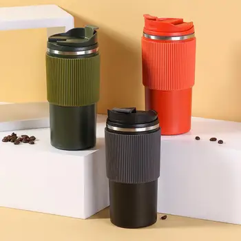 480ml Yalıtımlı Fincan BPA Ücretsiz İçme Bardağı Mühürlü Kapak Yalıtımlı Fincan Seyahat Araba su kupası doğum günü hediyesi