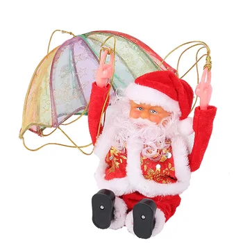 Elektrikli Noel Baba Bebek Noel Baba Sürme Geyik Peluş Noel Baba Bebek Noel Süsler Elektrikli Oyuncak noel hediyesi