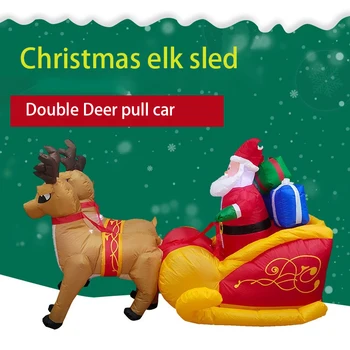 Elk Kızak Çekerek Noel Baba Ben Moda Güzel Açık Dekorasyon Best Seller Tatil Ev Dekorasyonu Şenlikli Zevk