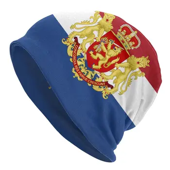 Moda Kış Sıcak Erkek Kadın örgü şapkalar Unisex Yetişkin Hollanda arması Skullies Beanies Kapaklar Ulusal bayrak Kaput Şapka