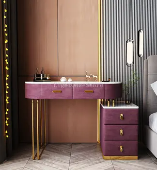 Yeni küçük makyaj masası Dresser yatak odası Modern Minimal ışık lüks Tuvalet Masası soyunma Bir makyaj masası aynası Masa Mobilyaları
