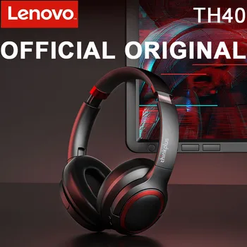 Yeni Lenovo TH40 Kulaklıklar Bluetooth 5.0 Katlanır Oyun Kulaklık HD Mikrofon Çağrı Kulaklık ANC Gürültü Azaltma 400mAh Uzun Ömürlü
