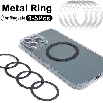 1-5 Adet Paslanmaz Çelik Evrensel Manyetik Plaka Yüzük Magsafe Kablosuz Şarj Metal Levha Etiket mıknatıslı araba telefon tutucu