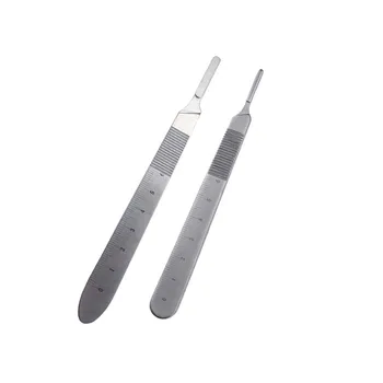 1 adet Oftalmik Cerrahi Bıçak Kolu Paslanmaz Çelik / Titanyum Bard-parker Bıçak Kolları Veteriner Oftalmik Alet 12.5 / 14cm