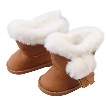 1 Çift Peluş Bebek Kış Kar Botları 43cm Bebek Bebek Ve 18 İnç Kız Bebek Mini Ayakkabı noel hediyesi