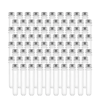10 Adet 40 ml Şeffaf Plastik test Tüpleri Test Tüpleri test tüpleri döner kapaklı şişeler Örnek Bilim Parti Şeker Banyo Tuzları