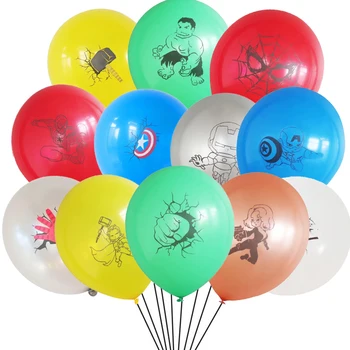 10 adet MARVEL Parti Balonları Örümcek Kahraman Adam Lateks Balon Balonlar Bebek Duş Doğum Günü Partisi Süslemeleri Çocuk Oyuncakları Hediye