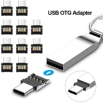 10 ADET USB-C 3.1 Tip C USB OTG Adaptör Konnektörü İçin Desteklenen Tip-C Etkin Akıllı Telefon USB flash sürücü