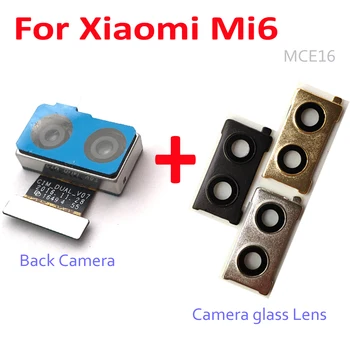 100 % Orijinal 12MP Çift Ana Arka Arka Kamera İçin Xiaomi mi mi 6 mi 6 Büyük Kamera ile Çerçeve Cam Lens Telefon Flex Kablo Parçaları