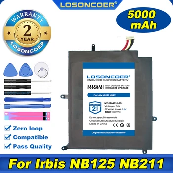 100 % Orijinal LOSONCOER İçin 5000mAh Yedek Pil Irbis NB125 NB211 12.5 