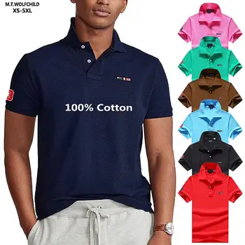 100 % Pamuk Erkek POLO GÖMLEK 2022 Rahat Kısa Kollu Polo Homme Yaz Moda Gömlek Artı Boyutu XS-5XL Yaka Giyim Erkek Üstleri