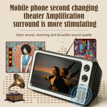 12 İnç 3D Cep telefon tutucu HD Video Amplifikatör Ses Surround Büyütülmüş Genişletmek halkalı telefon kılıfı ekran büyüteci Retro Tv kutusu