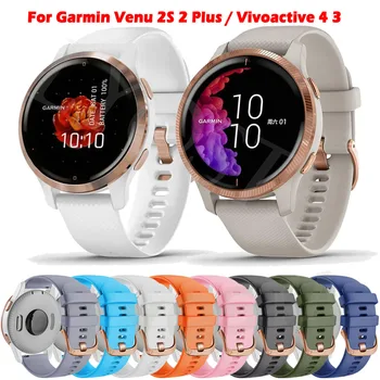 18 20 22mm akıllı saat Kayışı Garmin Venu 2S 2 Artı 2 Artı / Vivoactive 3S 4S 3 4 Silikon Bant Watchband Bilezik Bileklik