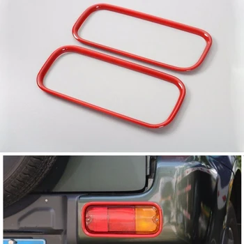 2 Adet Araba Extorior Aksesuarları Krom Kırmızı ABS Arka Tampon ışık Çerçeve Kapak Sticker Suzuki Jimny Için Ücretsiz Nakliye Uyar