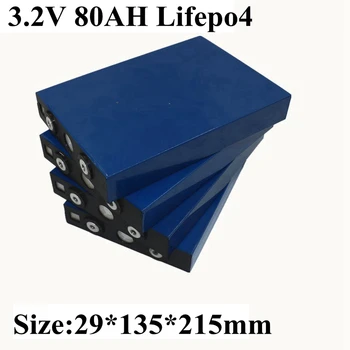 2 adet Yüksek Kalite 3.2 v 80ah Lifepo4 Pil için 12v 80ah Pil Paketi DIY Camper Karavan güneş enerjisi bankası Autocaravanas UPS