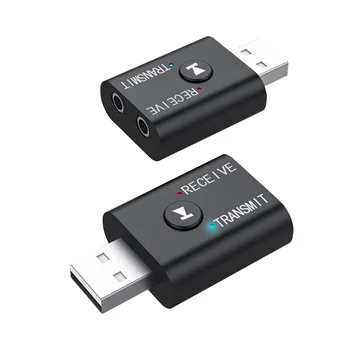 2 İn1 USB kablosuz Bluetooth uyumlu Adaptör 5.0 Verici Kulaklık Adaptörü Alıcısı Bilgisayar TV dizüstü bilgisayar hoparlörü