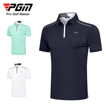 2023 PGM Erkek Giyim Giyim kısa kollu tişört Yaz Golf Tenis Eğlence spor kıyafetleri Nefes Çabuk Kuruyan Ter Emici
