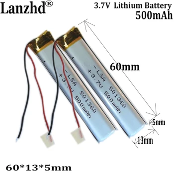 3.7 V Polimer Lityum Pil 500mAh kayıt kalemi lazer işaretçi led ışık Çubuğu Şarj Edilebilir Bluetooth 501360