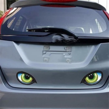3 Adet / paket Araba Çıkartmaları 3D Stereo Yansıtıcı Kedi Gözler Araba Sticker Yaratıcı dikiz aynası Çıkartması Evrensel Gözler Çıkartmalar