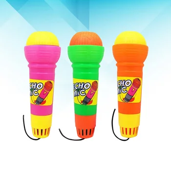 3 adet Yankı Mikrofon Komik Yenilik Renkli Yankı Mikrofon Oyuncak Mikrofon Çocuklar Çocuklar için (Pil Gerektirmez, Karışık Renk)