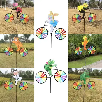 3D Hayvan Bisiklet Fırıldak Renkli Zemin Hissesini Açık Kapalı Dekorasyon Ev Festivali Düğün Arka Plan Dekor