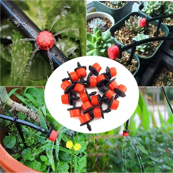 4 / 7mm Bahçe Sulama Memesi Ayarlanabilir Damlatıcı Yağmurlama Verici Mikro Damla Balkon Yard Sera Sulama Sprey bitkiler için