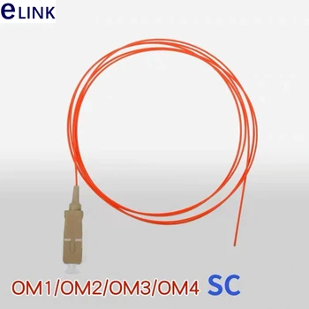 50 adet SC fiber pigtailler 0.9 mm OM1 OM2 OM3 OM4 1 m 1.5 m fiber optik pigtail turuncu aqua kırmızı kablo 50/125 ücretsiz Kargo ftthELİNK