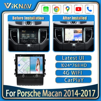 8 Çekirdekli Android 10 Araba Radyo Stereo Multimedya Video Oynatıcı GPS Navigasyon Porsche Macan 2014-2017 İçin Çift Din Carplay Android