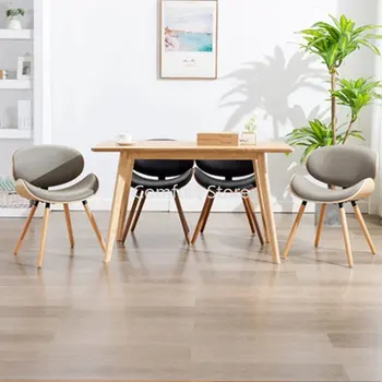 Ahşap Mutfak yemek sandalyeleri İskandinav Yatak Odası Lüks Dresser Tasarımcı Sandalyeler Ceviz Ergonomik Modern Sedie Ev Mobilyaları WKYZ