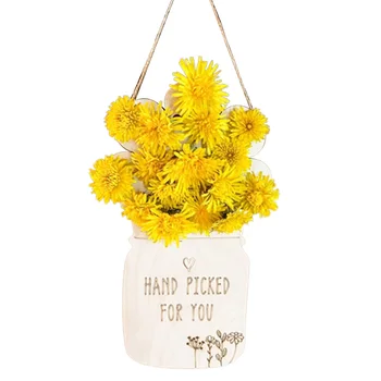 Ahşap Çiçek Standı Süsler Mesaj ofis dekor için braket ile ahşap çiçek Standı