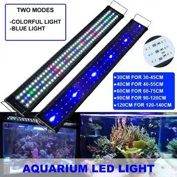 Akvaryum ışığı Bar LED Balık Tankı İnce Klip Lamba Bitki Yetiştirme Aydınlatma Sucul Peyzaj Dekor 30-120cm Genişletilebilir Aksesuar