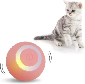 Akıllı Kedi Oyuncak Otomatik Haddeleme Topu Elektrikli Kedi Oyuncak İnteraktif Kediler İçin Eğitim Kendinden hareketli Yavru Oyuncaklar Pet Aksesuar