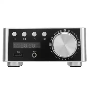  Amplifikatör Gümüş Mini 5.0 Dijital Amplifikatör HiFi Stereo D Sınıfı Amp Kablosuz Alıcı ev minyatür HiFi Amplifikatör