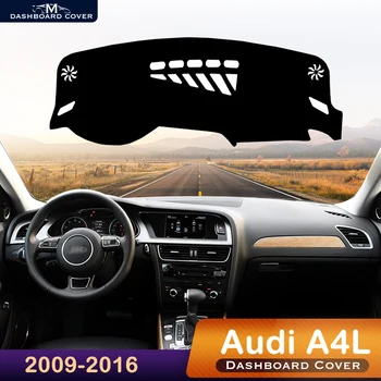 Audi için A4 B8 2009-2016 8K S-line Araba Dashboard Kapak Önlemek ışıklı çerçeve Enstrüman Platformu Masası Koruyucu Mat Halı Güneşlik