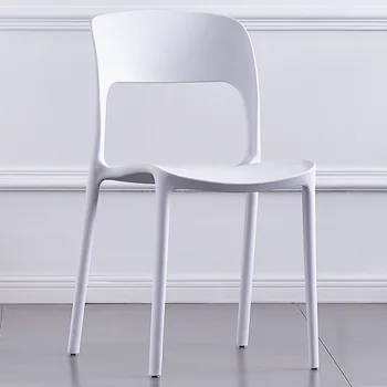 Açık Oturma Odası Yemek Sandalyesi Makyaj Bahçe Mutfak Apartamento Şezlong İskandinav Plastik Silla Comedor Lüks Mobilya