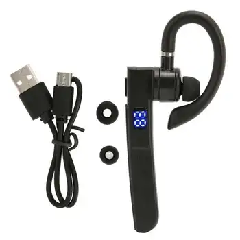 Bluetooth Kulaklık Eller Serbest Tek Kulak Gürültü Azaltma dijital ekran IPX7 Su Geçirmez Ses Kontrolü Kablosuz Kulaklık