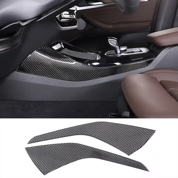 BMW için X3 G01 2022 araba styling yumuşak karbon fiber merkezi kontrol yan panel sticker iç aksesuarları modifikasyonu