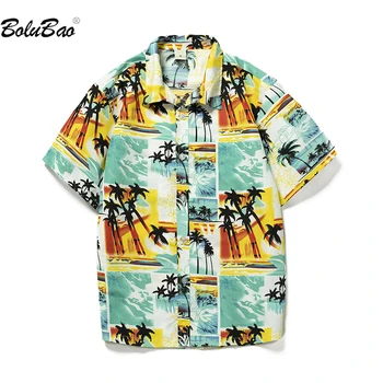 BOLUBAO 2023 Açık Rahat Gömlek Erkekler İçin Nefes Sahil Hawaiian Kısa Kollu Yüksek Kaliteli Tasarım Rahat Gömlek Erkekler İçin