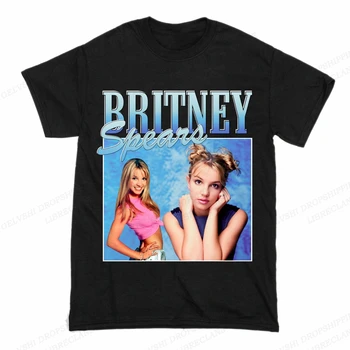 Britney Spears T Shirt Erkek Kadın Moda T-shirt Çocuklar Hip Hop Tees Tops Kısa Kollu Büyük Boy Üstleri erkek Giyim Rapçi