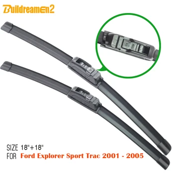 Buildreamen2 Ford Explorer Sport Trac 2001-2005 Için Araba Yumuşak Kauçuk cam sileceği Bıçak Bracketless cam sileceği 1 Çift