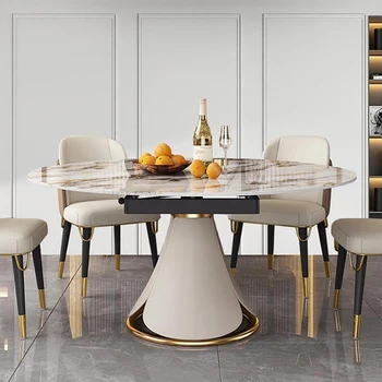 Büyük Muhtasar Modern Mermer Kayrak Katlanır Ev yemek masası Muhteşem Pratik Müzakere Masası Ziyaretçi Ofis Masası Sandalye Seti