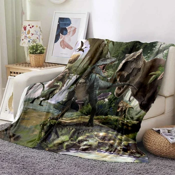 Dinozor battaniye battaniye Kanepe Seyahat ev battaniyeleri yatak Ev ve ofis sıcak Siyah altın battaniye özel battaniye
