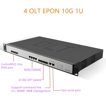 EPON OKT 1.25 G uplink 10G 4 port E04 1U EPON OKT 4 Port Üçlü Oyun okt epon 4 pon 1.25 G SFP bağlantı noktası PX20 + PX20 + + PX20+++