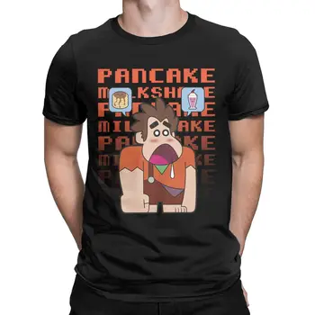 Erkek T-Shirt Piksel Gözleme Disney Wreck-It Ralph Mizah Pamuk Tee Gömlek Kısa Kollu T Shirt Crewneck Giyim Baskılı