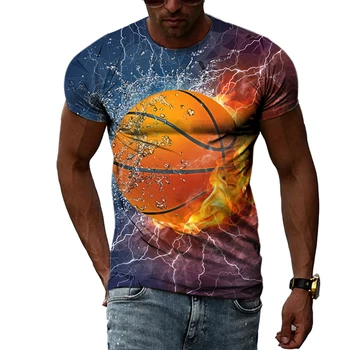 Erkek tişört Spor Elemanları Yuvarlak Boyun Kısa Kollu Gömlek Sokak Tarzı Hip-Hop Rahat Yaz Moda 2023 Tasarım T-Shirt