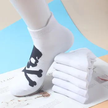 Erkek Çorap Pamuk Erkek Spor Kısa Ayak Bileği Düşük Tüp Çorap İlkbahar Yaz Sonbahar Beyaz Siyah Hip Hop Streetwear Hediye Calcetines Soks