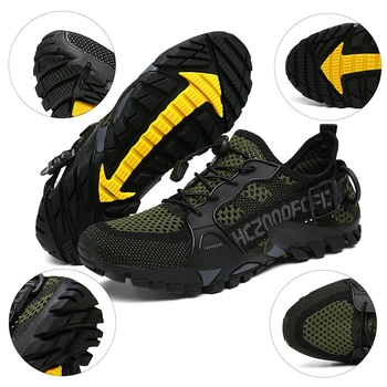 Erkekler yürüyüş ayakkabıları Kaymaz Nefes Hafif Unisex Kadın Ayakkabı Plaj yürüyüş botları Eğitim Sneakers Açık trekking ayakkabıları
