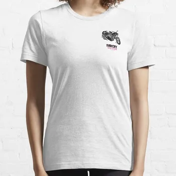 Far Cry Yeni Şafak Motosiklet Cep Damga T-Shirt komik t shirt sevimli üstleri artı boyutu t shirt kadınlar için gevşek fit