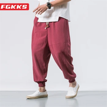FGKKS 2023 rahat pantolon erkek İlkbahar Yaz Hip Hop Paket Ayak Katı Sweatpant Yüksek Kaliteli Tasarım Marka Büyük Boy Pantolon Erkek